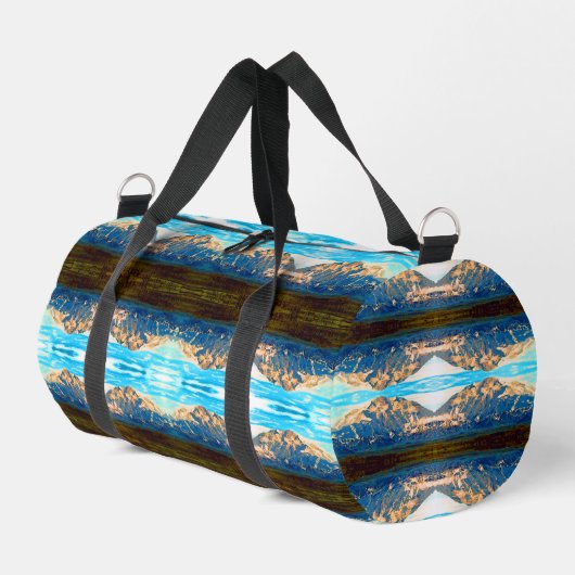 ヴィンテージUSAアラスカ山マッキンリー国立公園 ダッフルバッグ (左コーナー)