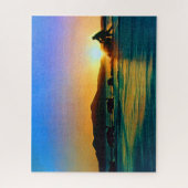 ヴィンテージUSAアラスカ真夜中の日照 ジグソーパズル (縦)