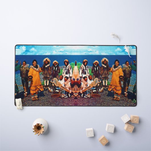 ヴィンテージUSAアラスカEskimoダンサー デスクマット (キッズテーブル)