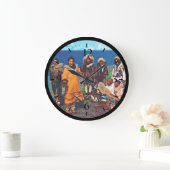 ヴィンテージUSAアラスカEskimoダンサー ラージ壁時計 (ホーム)