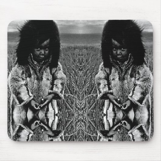 ヴィンテージUSAアラスカeskimo男の子マウスパッド マウスパッド (正面)