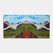ヴィンテージUSAアラスカWorthington氷河の夏 デスクマット (正面)
