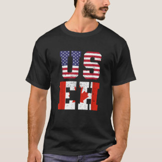 ヴィンテージUSAカナダUSEH米国国旗カナダ4日目 Tシャツ