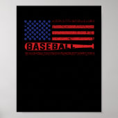 ヴィンテージUSAチームプレーヤー7月4日アメリカ国旗 ポスター (正面)