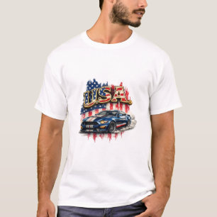 ヴィンテージUSAマッスルカーパトリオティックグラフィックTシャツ Tシャツ