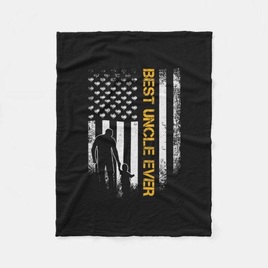 ヴィンテージUSA国旗最高のアンクルエおもしろいバー フリースブランケット (正面)