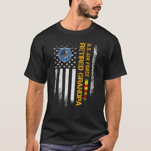 ヴィンテージUSA国旗空軍ベトナム退役軍人 Tシャツ (正面)