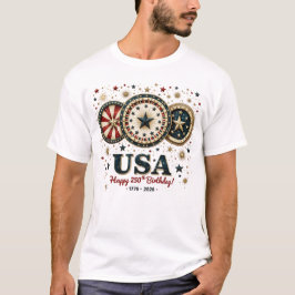 ヴィンテージUSA建国250周年記念スタグラフィック Tシャツ