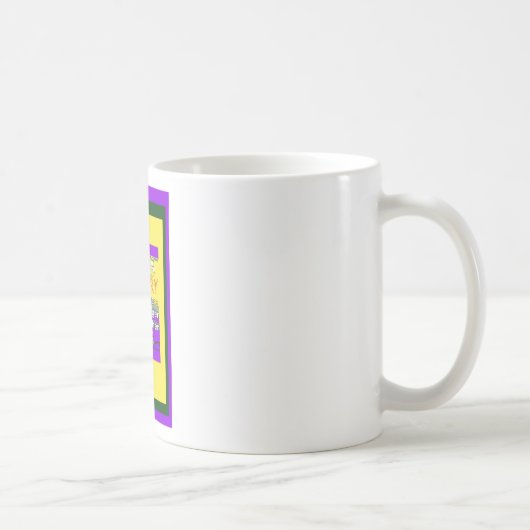 ヴィンテージUSA強く一緒に抽象芸術アートプリント コーヒーマグカップ (右)