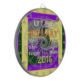 ヴィンテージUSA強く一緒に抽象芸術アートプリント ダーツボード (正面左)