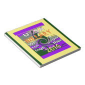 ヴィンテージUSA強く一緒に抽象芸術アートプリント ノートパッド (アングル)