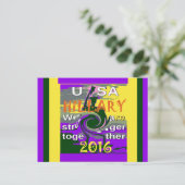 ヴィンテージUSA強く一緒に抽象芸術アートプリント ポストカード (スタンド正面)