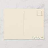 ヴィンテージUSA愛国的レディーリバティメモリアルデー シーズンポストカード (裏面)