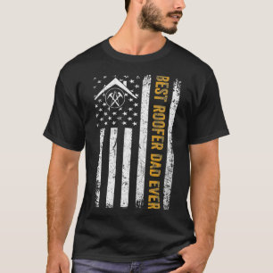 ヴィンテージUSA最高の Roofer Ever American Flag Fat Tシャツ