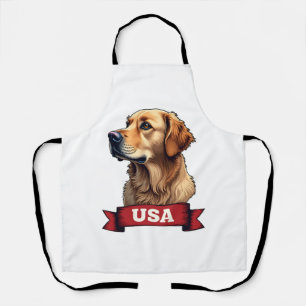 ヴィンテージUSA ゴールデンレトリバー 彫刻Tシャツ 4 エプロン