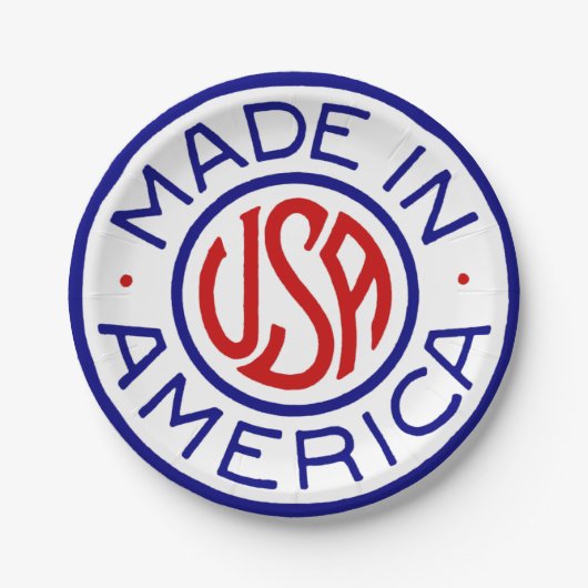 ヴィンテージUSA Made In Americaロゴ ペーパープレート (正面)