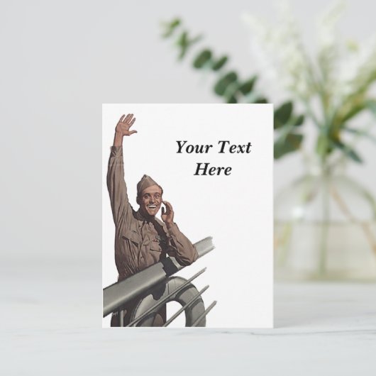 ヴィンテージUSNセーラーがポストカードを叫び出す ポストカード (スタンド正面)