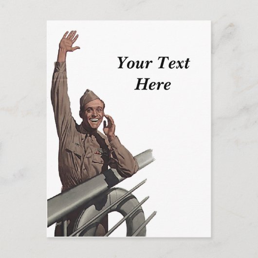 ヴィンテージUSNセーラーがポストカードを叫び出す ポストカード (正面)