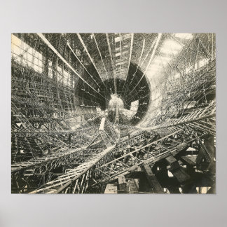 ヴィンテージUSSシェナンドア飛行船建築ポスター ポスター