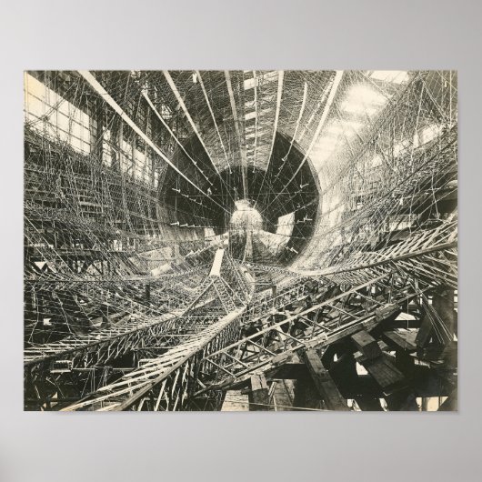 ヴィンテージUSSシェナンドア飛行船建築ポスター ポスター (正面)