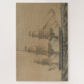 ヴィンテージUSS構成船イラストレーション(1846) ジグソーパズル (縦)