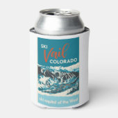 ヴィンテージVailスキーポスター 缶クーラー (缶正面)