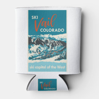ヴィンテージVailスキーポスター 缶クーラー