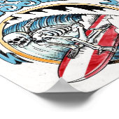ヴィンテージVans Surf Shop Poster、スケルトン付き ポスター (角)
