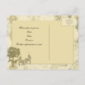 ヴィンテージVerdigris Unicorn日付を保存 案内ポストカード (裏面)