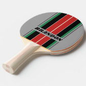 ヴィンテージVHSボーストライプド名 卓球ラケット (正面アングル)