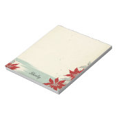 ヴィンテージVibe追加の名前Poinsettiaパーソナライズされた贈り物 ノートパッド (回転)