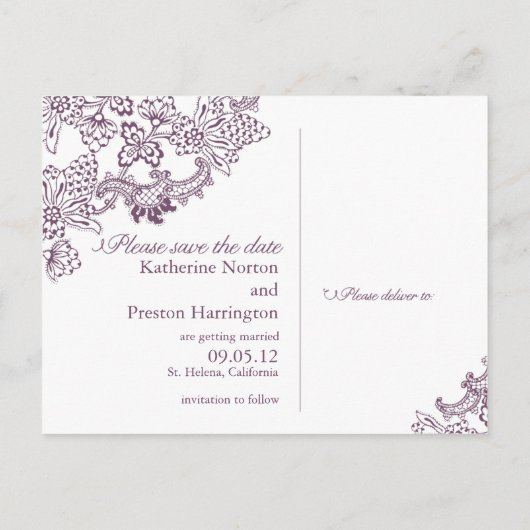 ヴィンテージVineyard写真日付はがきを保存 案内ポストカード (裏面)