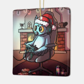 ヴィンテージVRとゲームのクリスマス セラミックオーナメント (左)