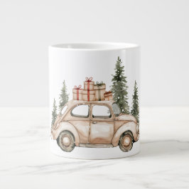 ヴィンテージVWカー 冬のギフト ジャンボコーヒーマグカップ