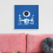 ヴィンテージWツリーファミリー懇親会モノグラムキャンバス キャンバスプリント (インサイチュ (リビング))