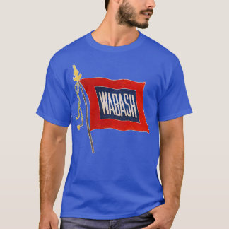 ヴィンテージWabash鉄道国旗のロゴ Tシャツ
