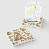 ヴィンテージWeimaranerシームレス ストーンコースター (横)