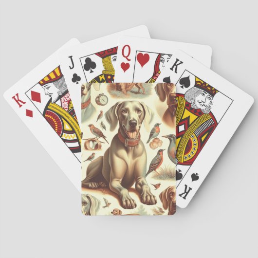 ヴィンテージWeimaranerシームレス トランプ (裏面)