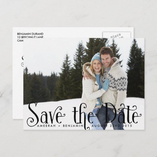 ヴィンテージWhimsy写真日付はがきIIを保存 案内ポストカード (正面/裏面)