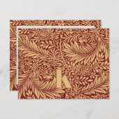 ヴィンテージWilliam Morris Larkspurパターンノートカード ノートカード (正面/裏面)