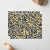 ヴィンテージWilliam Morris Larkspurパターンノートカード ノートカード (正面/裏面インサイチュ)