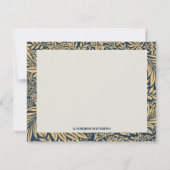 ヴィンテージWilliam Morris Larkspurパターンノートカード ノートカード (裏面)