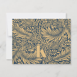 ヴィンテージWilliam Morris Larkspurパターンノートカード ノートカード