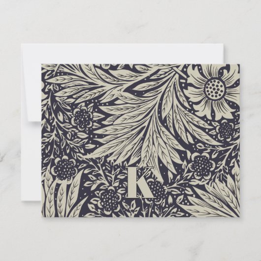 ヴィンテージWilliam Morris Marigoldパターンノートカード ノートカード (正面)