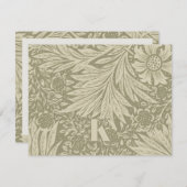 ヴィンテージWilliam Morris Marigoldパターンノートカード ノートカード (正面/裏面)