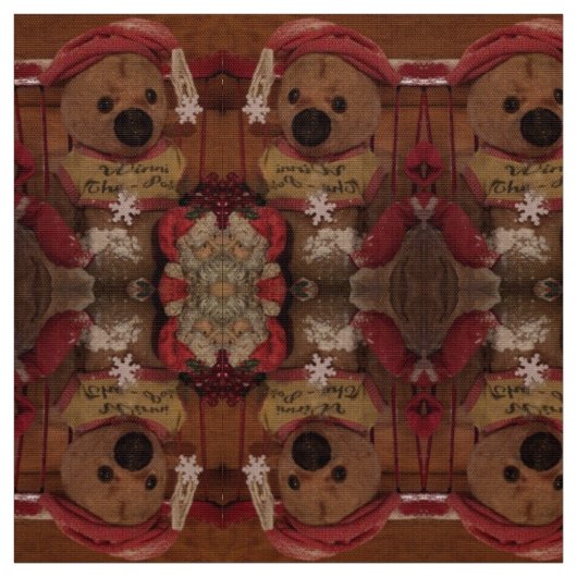 ヴィンテージWinnie the Poohもおよびサンタ! ファブリック (見本)