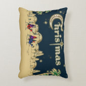 ヴィンテージWisemenか砂漠の宗教クリスマス アクセントクッション (正面(垂直))