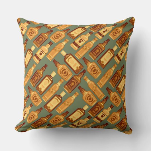 ヴィンテージWiskeyボトル クッション (正面)