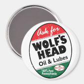 ヴィンテージWOLFSヘッド動揺して記号 マグネット (正面/裏面)