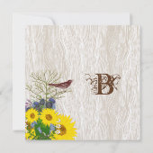 ヴィンテージWoodGrain結婚式の日付を保存 セーブザデート (裏面)